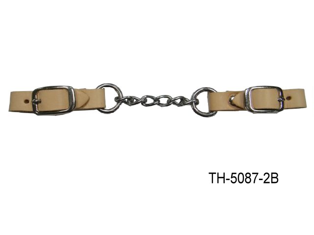LEATHER CURB CHAIN STRAP FOR HACKMORE